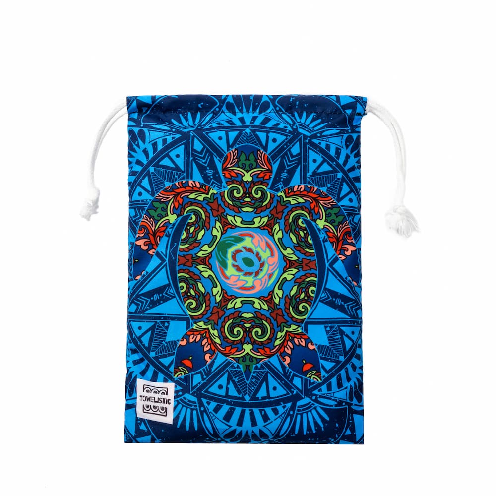 Microfiber Towel Green Turtle/Blue with Bag Microfiber Towel Green Turtle/Blue with Bag