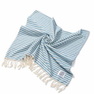 Horizontal Stripe Turquoise with Bag